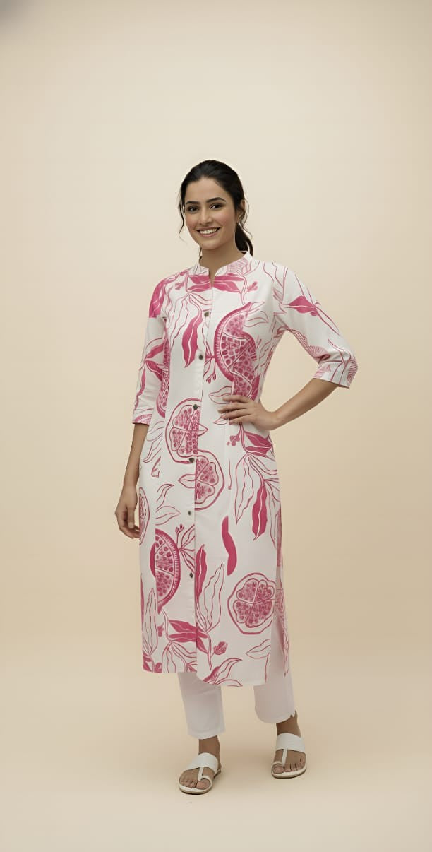 Designer A-Line Kurti Co-Ord Set with Ankle Length Pant