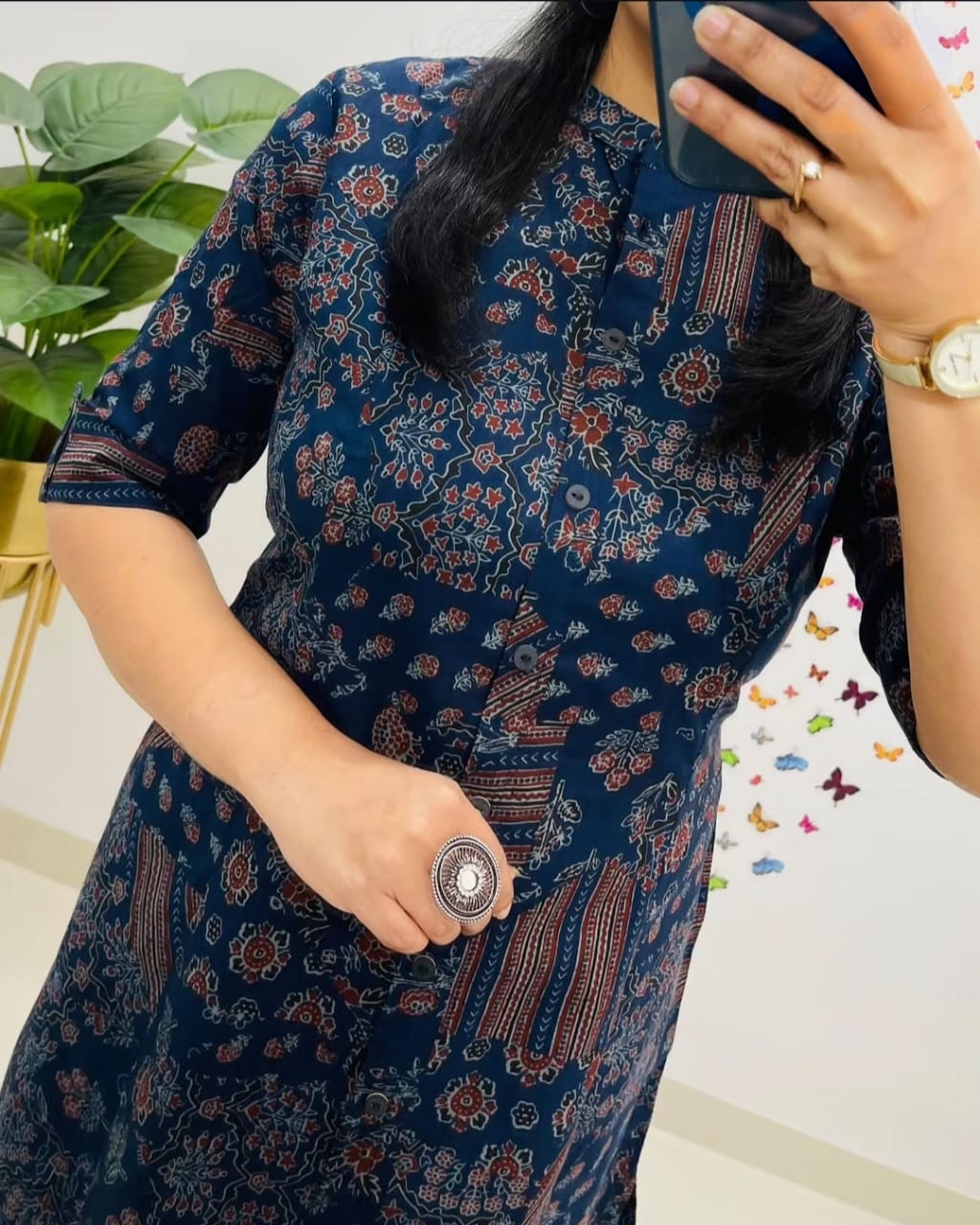 Cotton Blend Digital Print Cord Set for Women Casual Wear