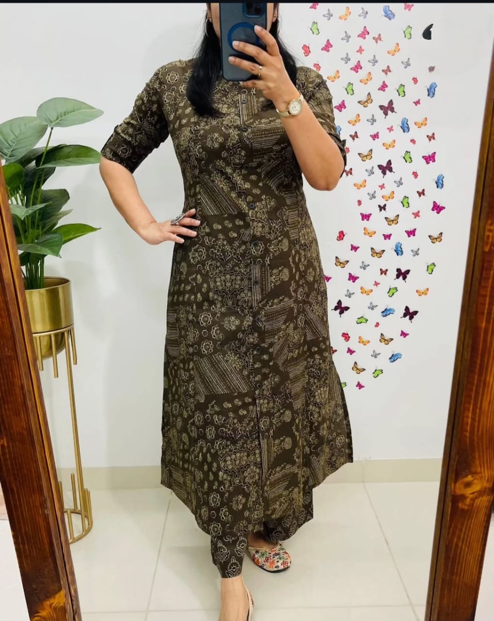 Cotton Blend Digital Print Cord Set for Women Casual Wear