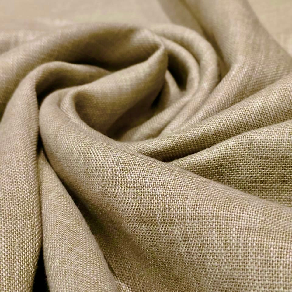 Premium Sage Green Linen Fabric for Kurti Shirt and Dress | Soft Breathable Plain Linen Cloth | Boutique Quality Fabric