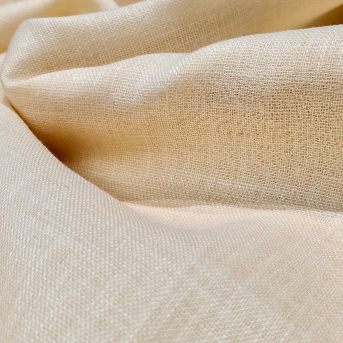 Sand Yellow Premium Linen Fabric for Kurti, Blouse & Dress Material | Soft Breathable Linen Cloth
