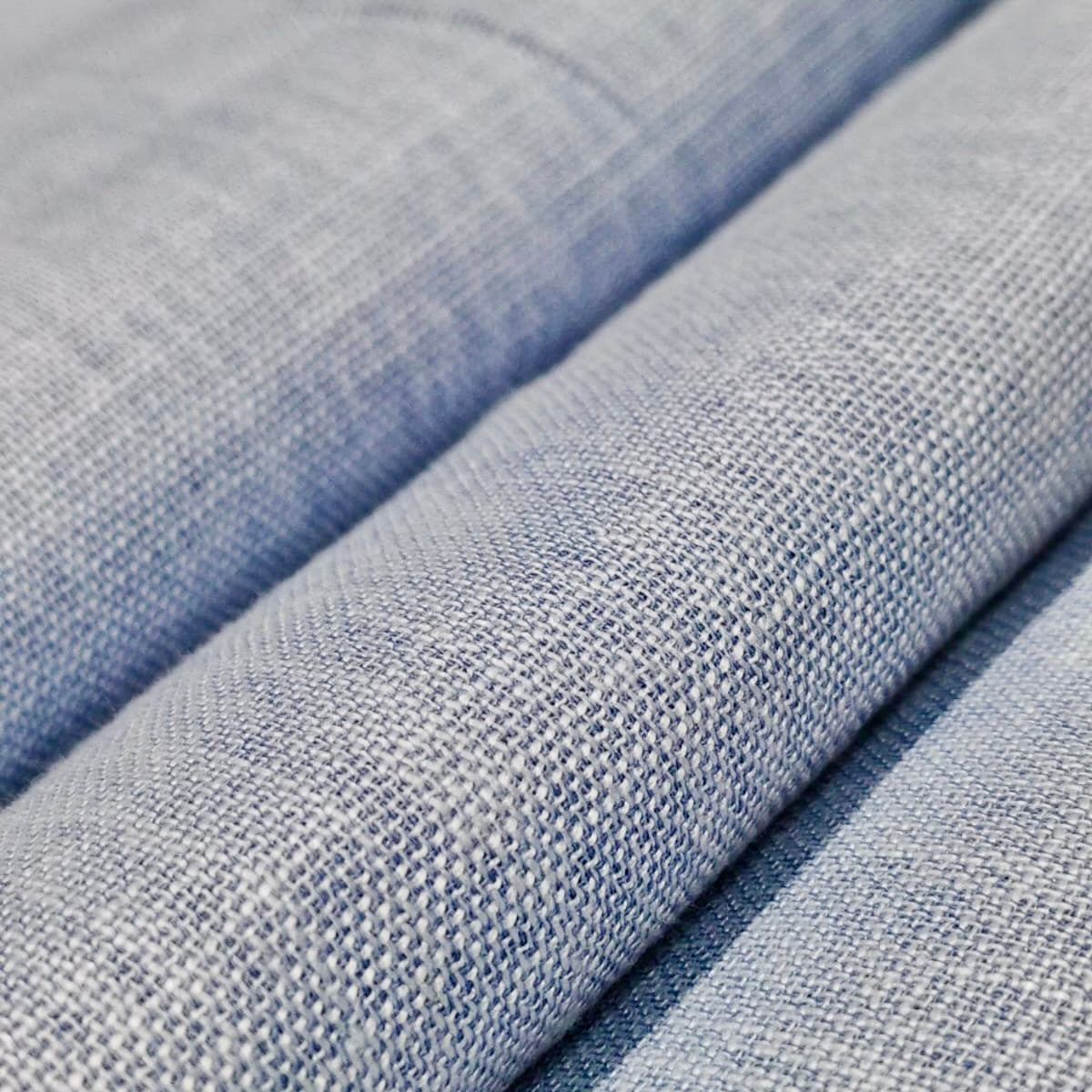 Premium Sky Blue Linen Fabric for Kurti Shirt and Dress | Soft Breathable Plain Linen Cloth | Boutique Quality Fabric