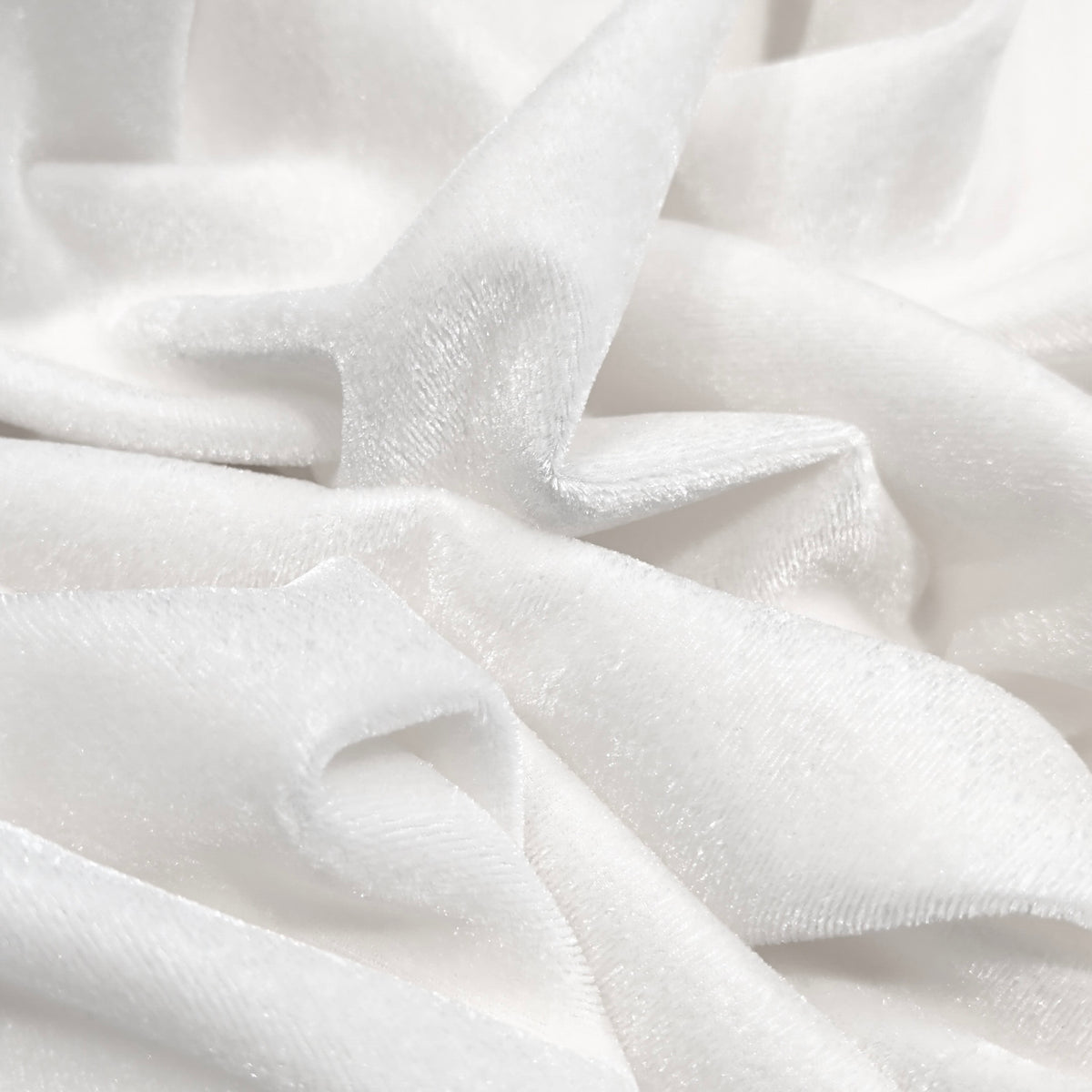 Solid Velvet Fabric for Blouse – Plain Unstitched Velvet Cloth – White – 1 Meter