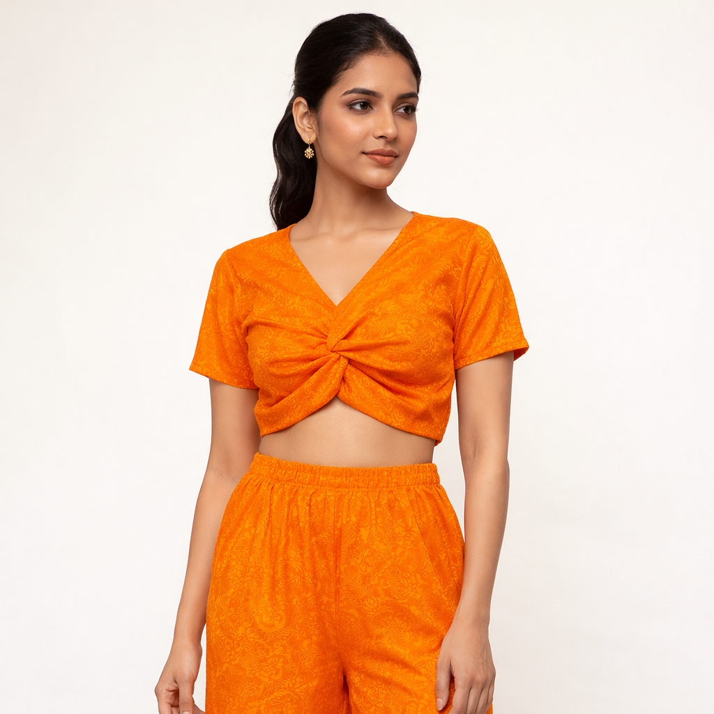 Solid Velvet Fabric for Blouse – Plain Unstitched Velvet Cloth – Yellow – 1 Meter