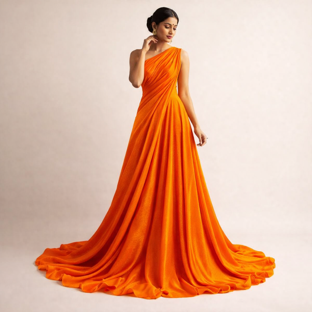 Solid Velvet Fabric for Blouse – Plain Unstitched Velvet Cloth – Yellow – 1 Meter