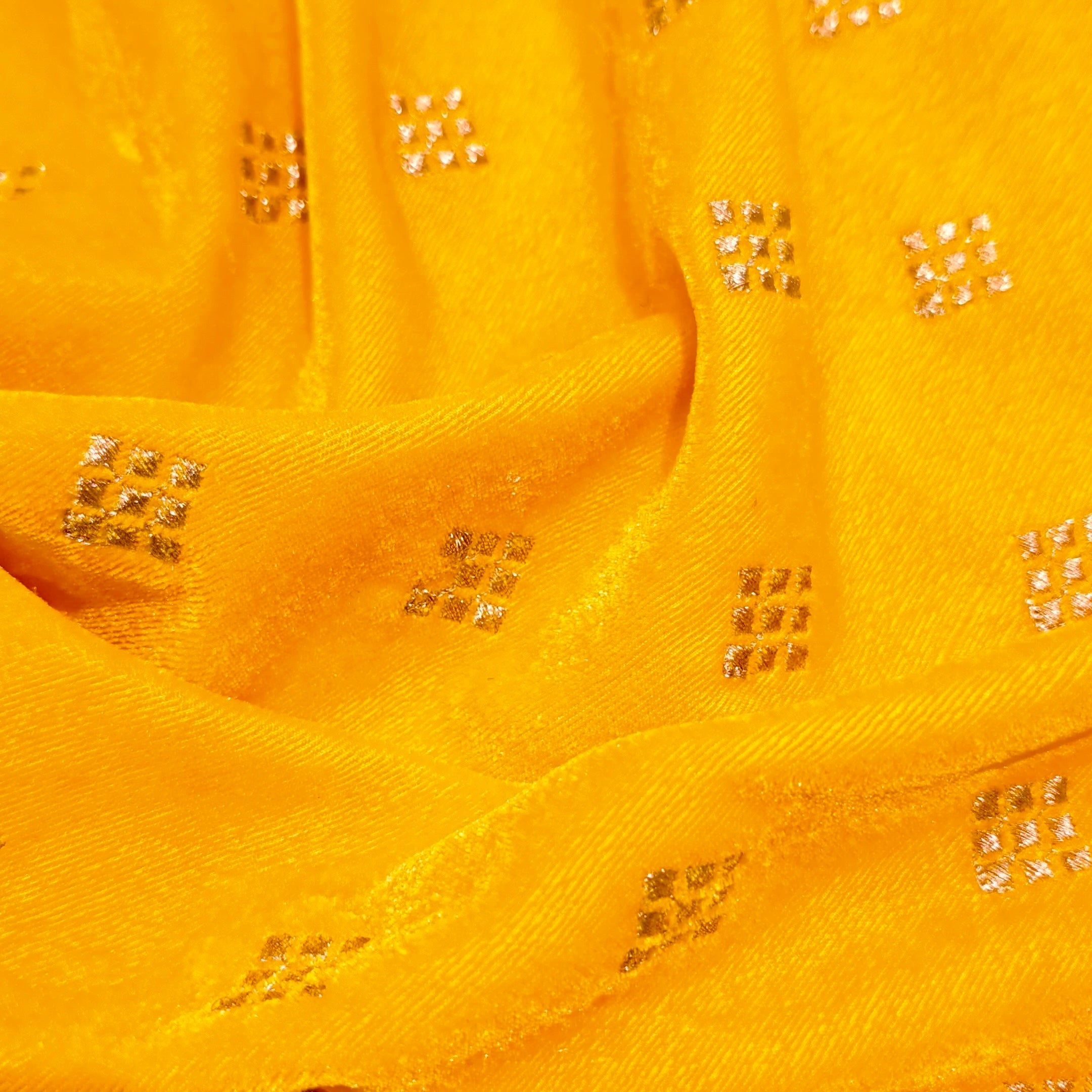 Premium Square Butti Embroidery Fabric – 1 Meter Cut | Elegant Designer Embroidered Material for Kurti, Blouse & Ethnic Wear