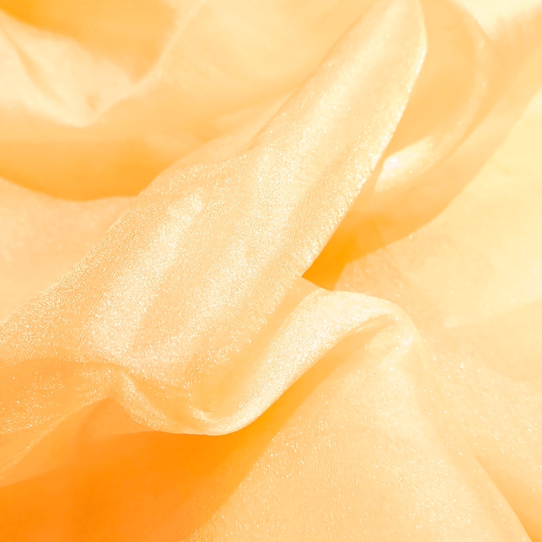 Yellow Organza Zari Fabric 1 Meter | Lightweight Sheer Designer Fabric for Saree, Dupatta, Blouse & Ethnic Wear