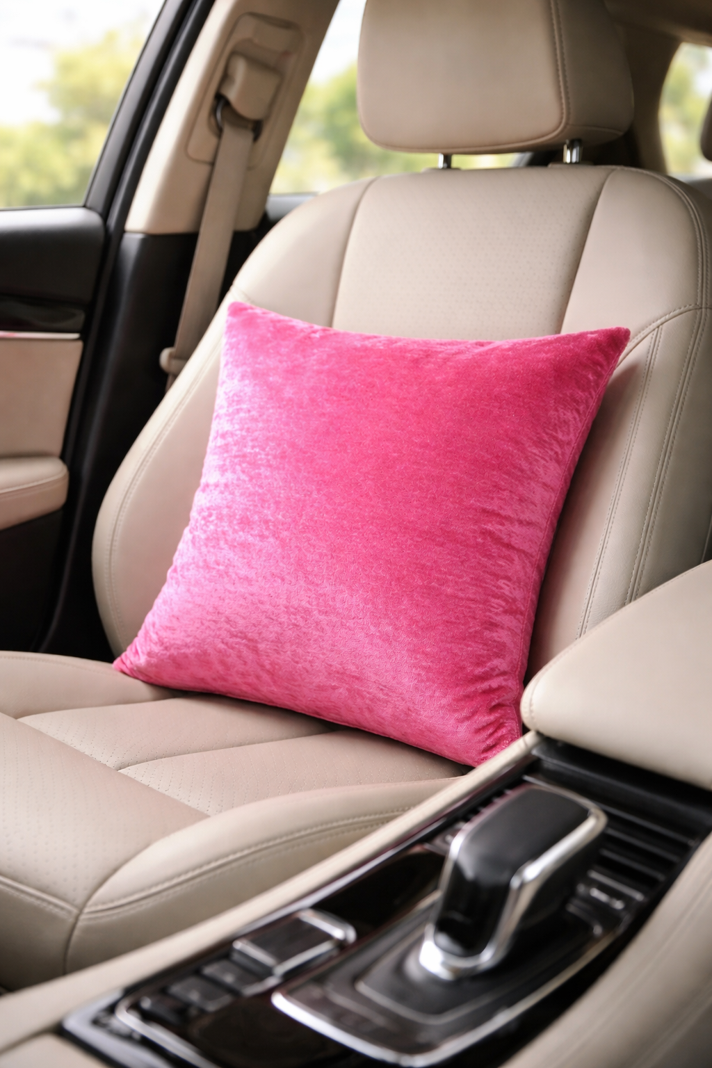 Baby Pink Velvet Cushion | Soft Luxury Decorative Cushion