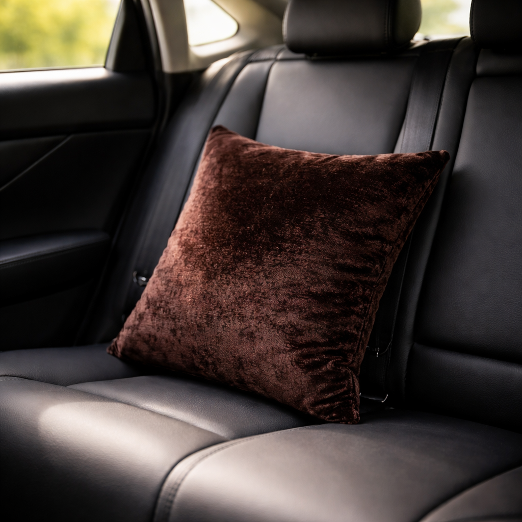 Coffee Velvet Cushion | Warm Elegant Decorative Cushion