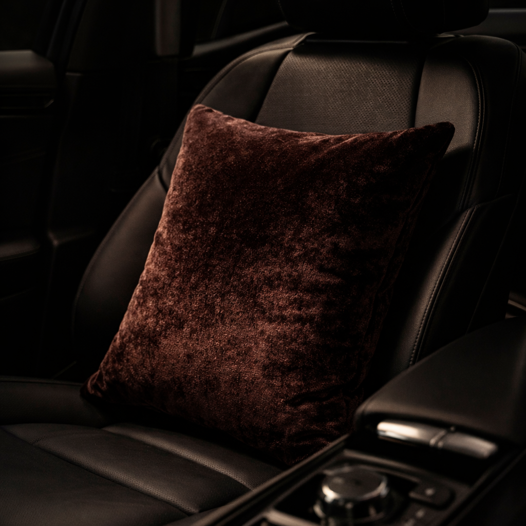 Coffee Velvet Cushion | Warm Elegant Decorative Cushion