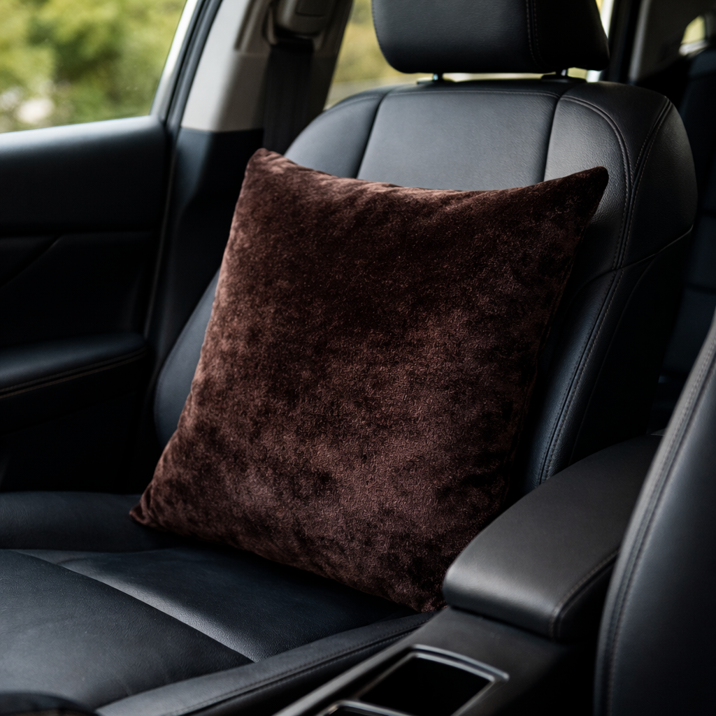 Coffee Velvet Cushion | Warm Elegant Decorative Cushion