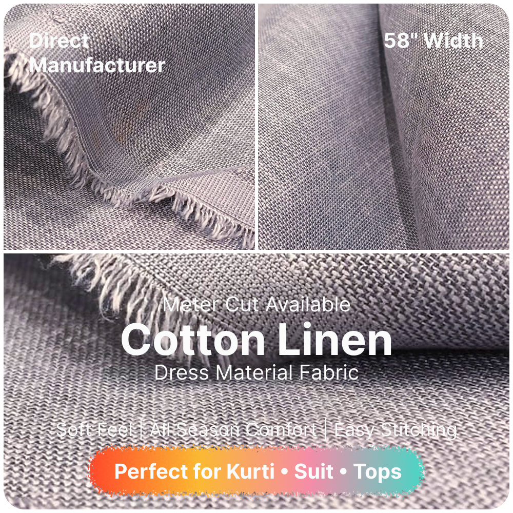 Ash Grey Linen Fabric for Kurti, Blouse & Dress | Premium Linen Cloth Online Ash Grey Linen Fabric for Kurti, Blouse & Dress | Premium Linen Cloth Online