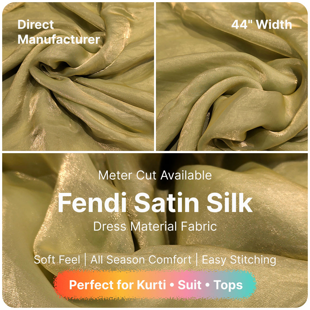 Mint Green Fandi Fabric – Soft Lightweight Plain Fabric for Kurti, Gown & Designer Dresses