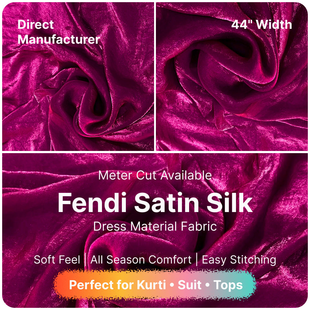Wine Fandi Fabric – Soft Lightweight Plain Fabric for Kurti, Gown & Designer Dresses