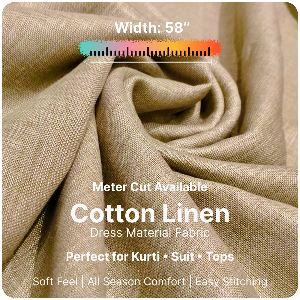Premium Sage Green Linen Fabric for Kurti Shirt and Dress | Soft Breathable Plain Linen Cloth | Boutique Quality Fabric
