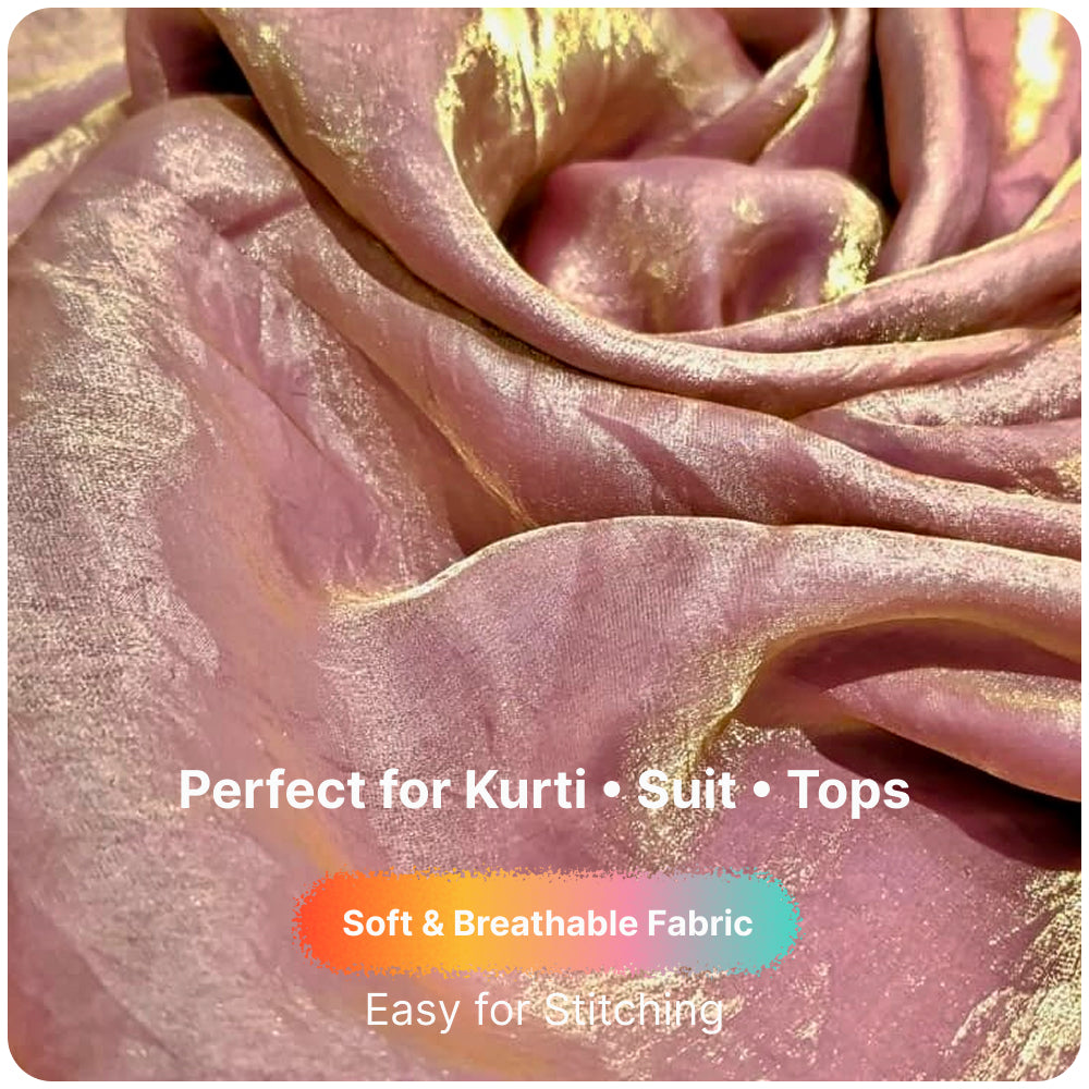 Pastal Baby Pink Fandi Fabric – Soft Lightweight Plain Fabric for Kurti, Gown & Designer Dresses