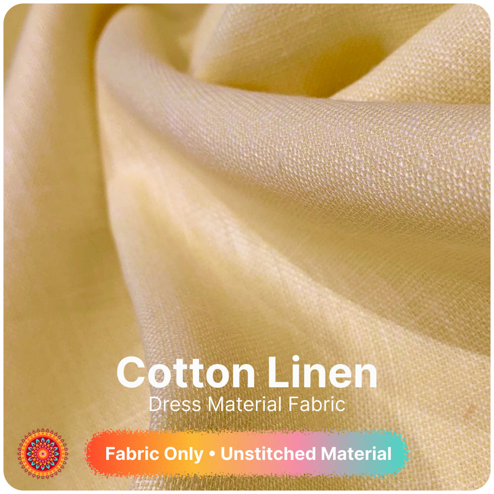 Light Beige Premium Linen Fabric for Kurti, Blouse & Dress Material | Soft Breathable Linen Cloth