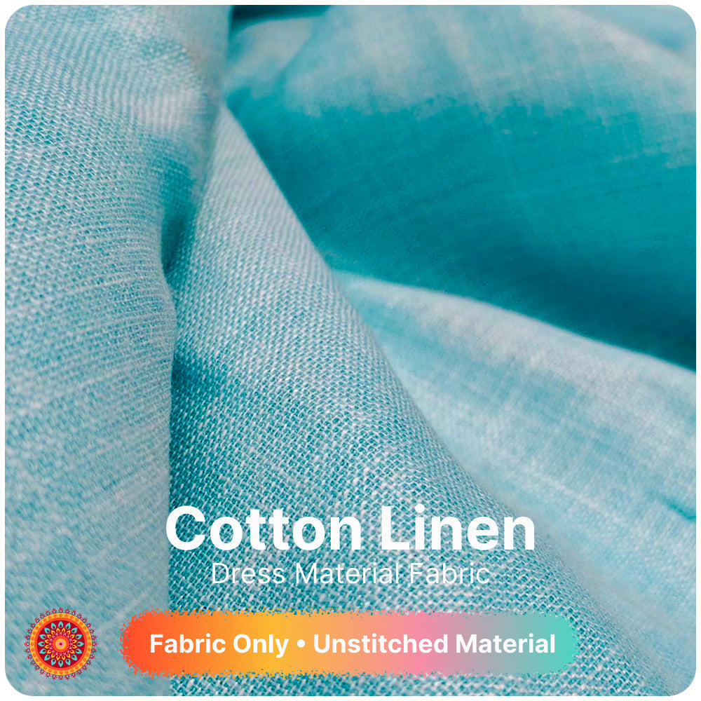 Ice Blue Premium Linen Fabric for Kurti, Blouse & Dress Material | Soft Breathable Linen Cloth