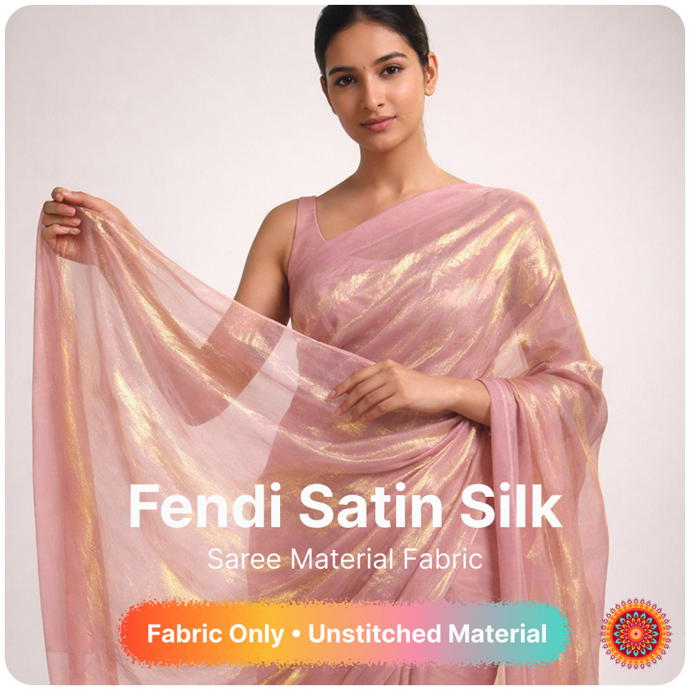 Pastal Baby Pink Fandi Fabric – Soft Lightweight Plain Fabric for Kurti, Gown & Designer Dresses