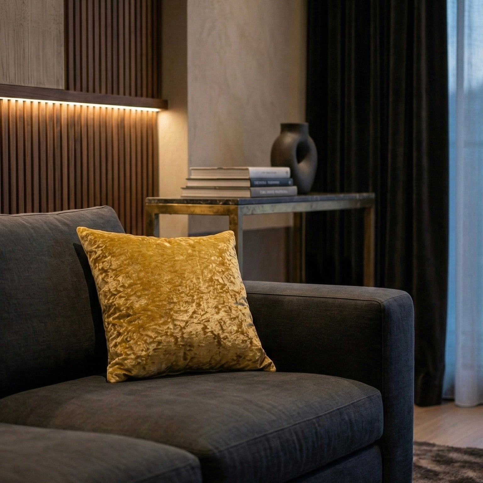 Gold Velvet Cushion | Luxury Decorative Cushion for Sofa