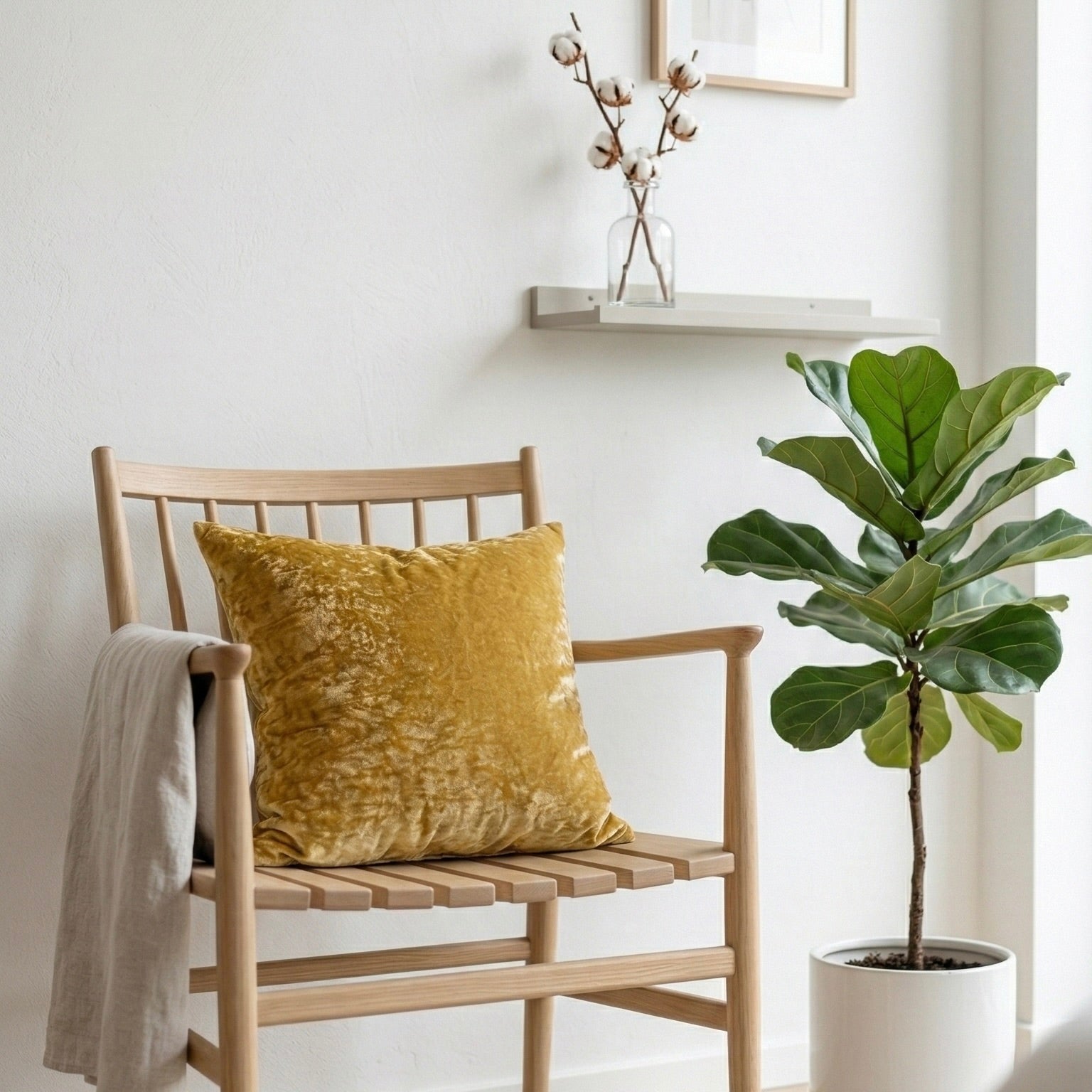 Gold Velvet Cushion | Luxury Decorative Cushion for Sofa