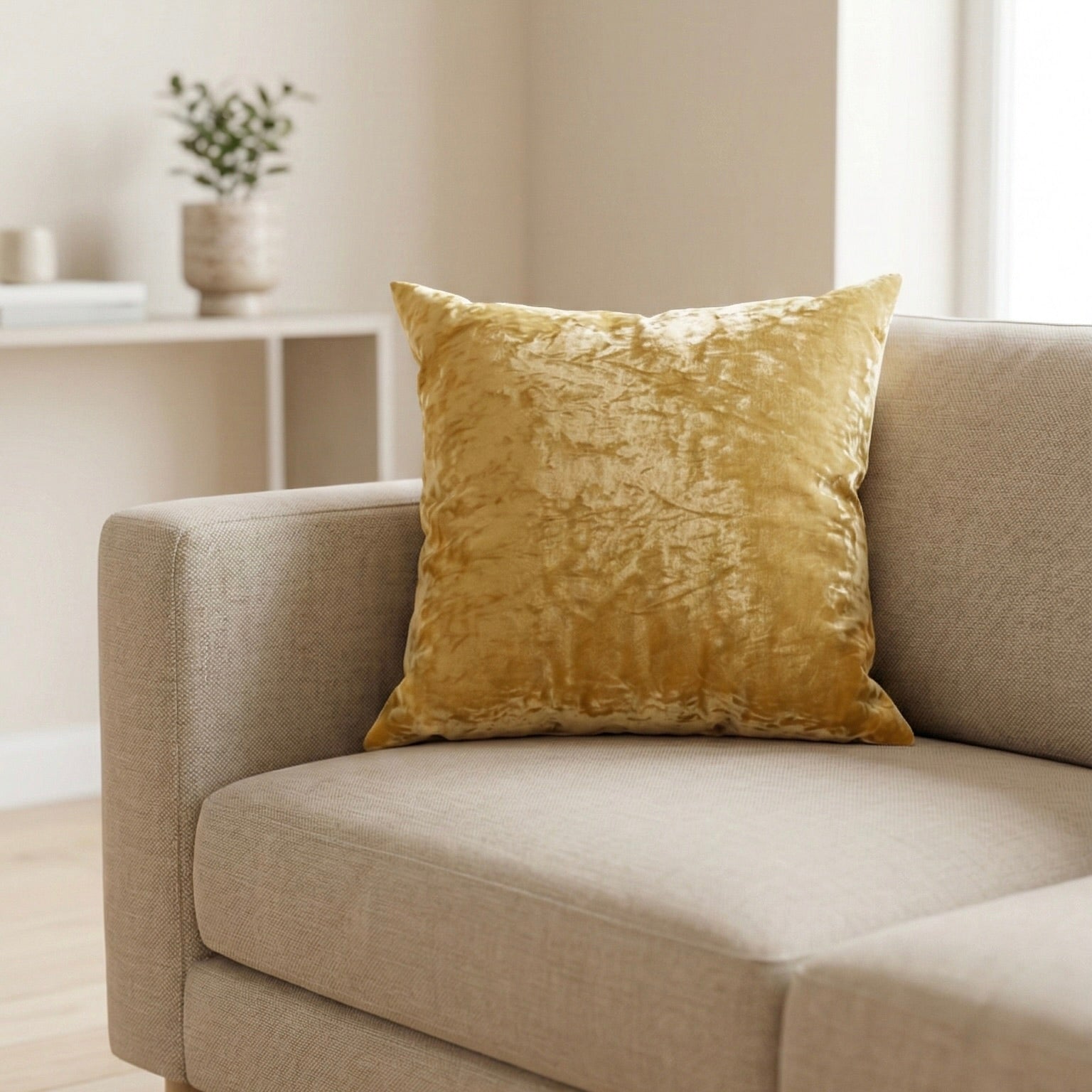 Gold Velvet Cushion | Luxury Decorative Cushion for Sofa