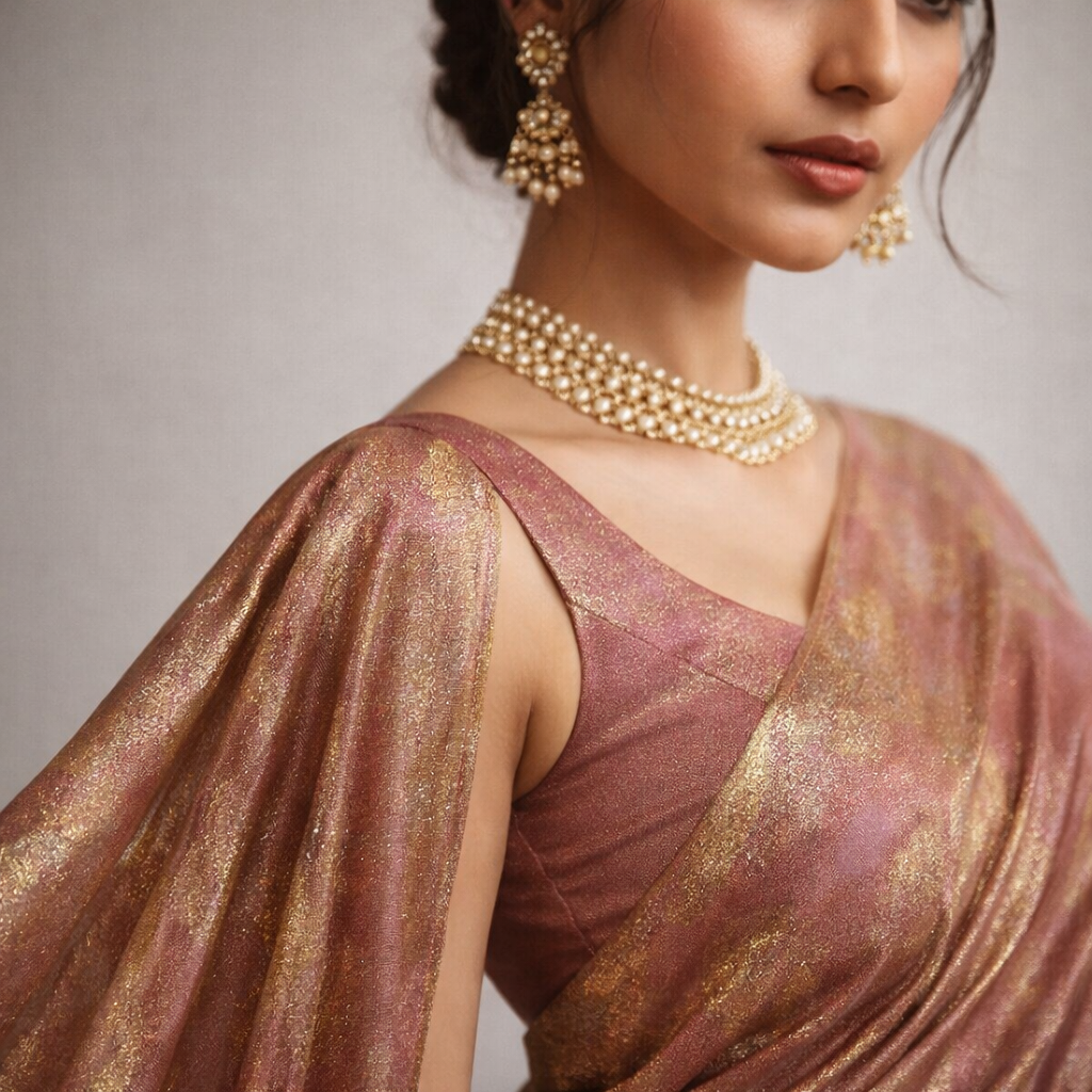 Rosewood Brown Fandi Fabric – Soft Lightweight Plain Fabric for Kurti, Gown & Designer Dresses