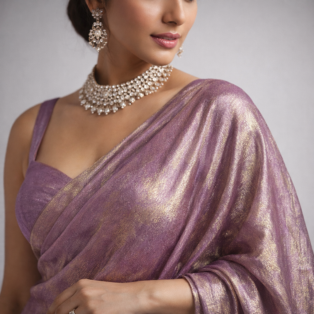 Orchid Purple Fandi Fabric – Soft Lightweight Plain Fabric for Kurti, Gown & Designer Dresses