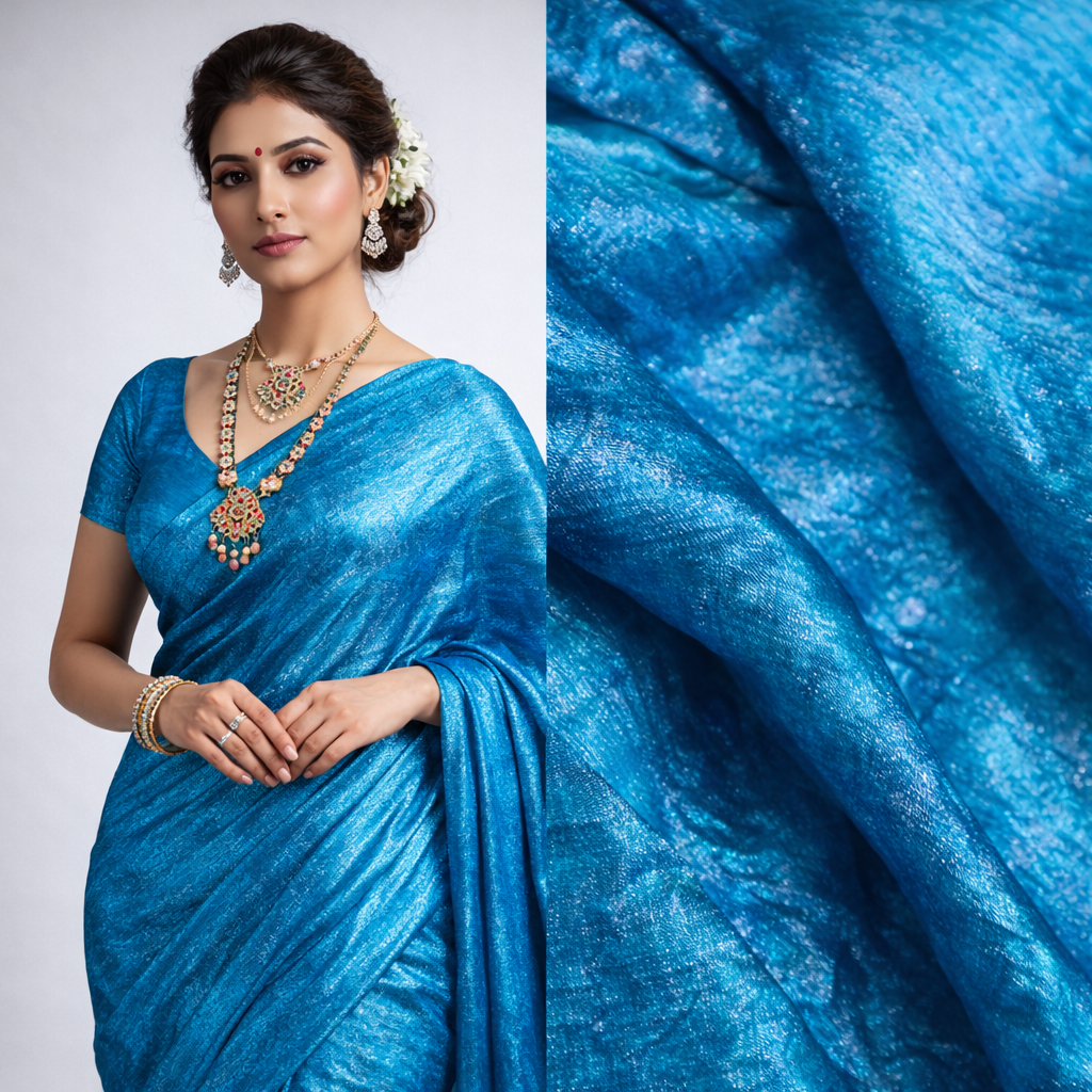 Teal Fandi Fabric – Soft Lightweight Plain Fabric for Kurti, Gown & Designer Dresses