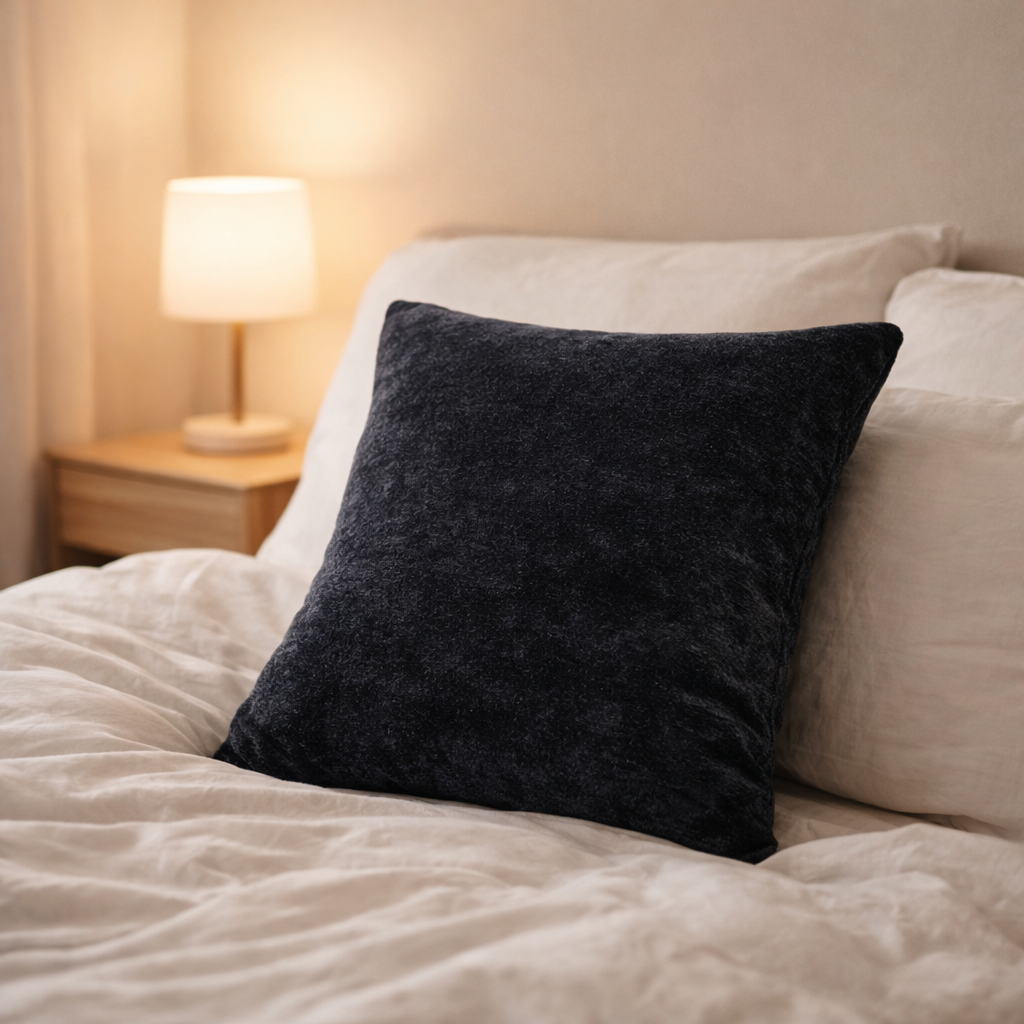 Elegant Grey Velvet Cushion for Sofa & Living Room Decor