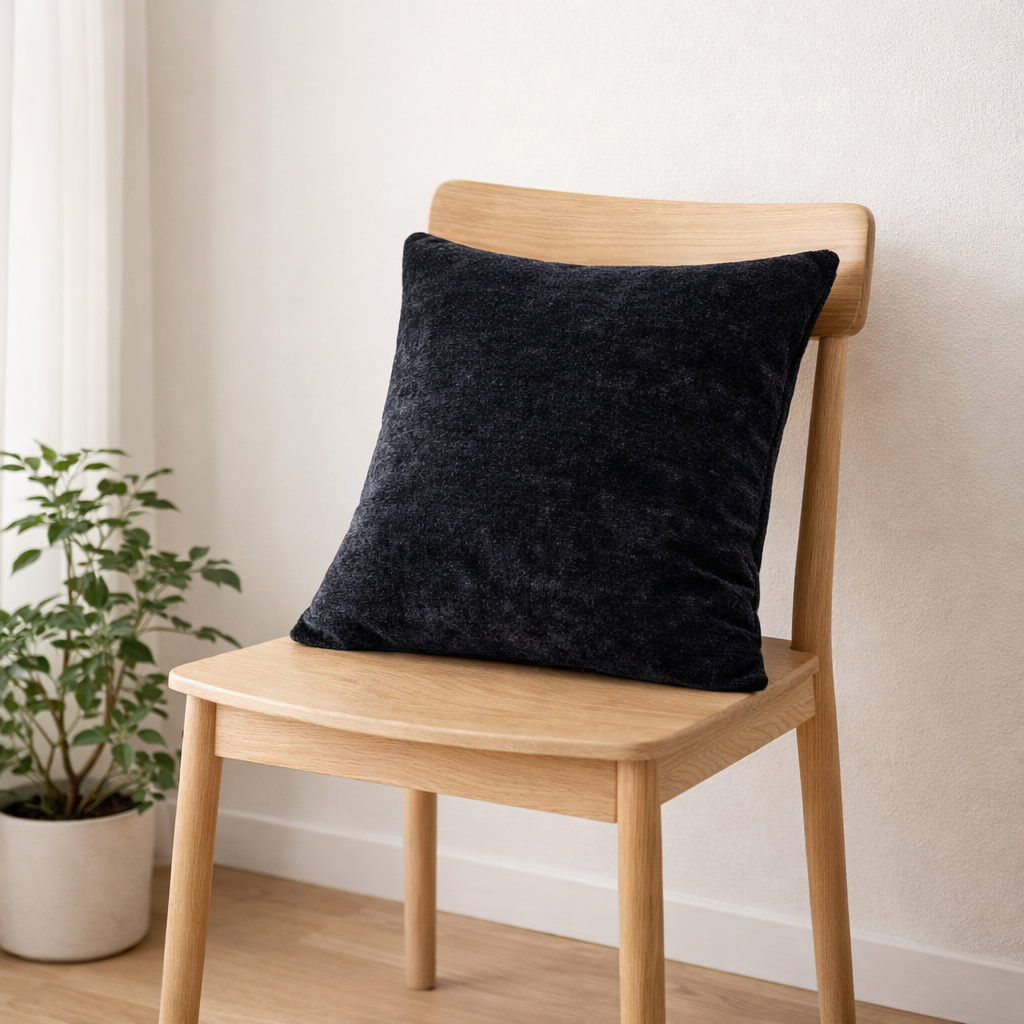 Elegant Grey Velvet Cushion for Sofa & Living Room Decor