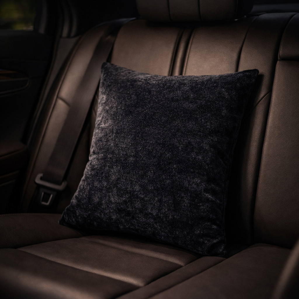 Elegant Grey Velvet Cushion for Sofa & Living Room Decor