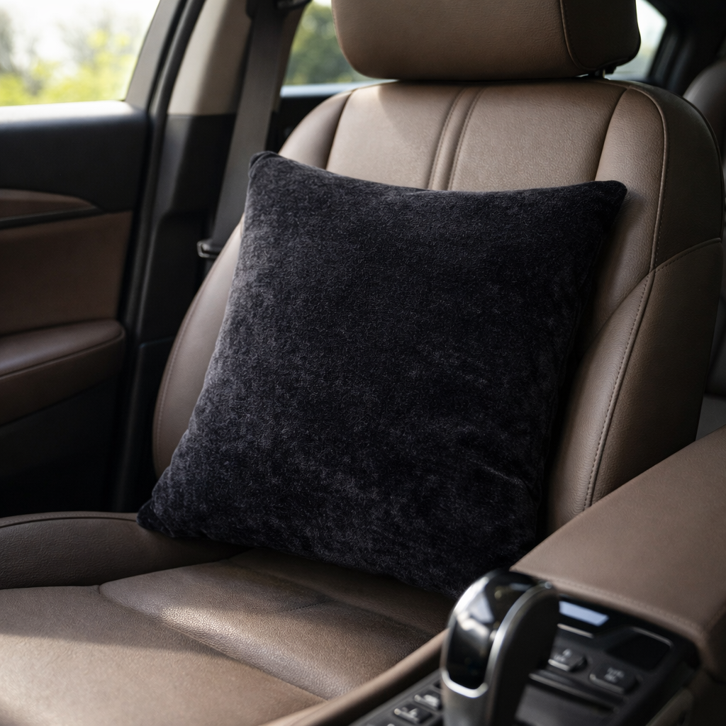 Elegant Grey Velvet Cushion for Sofa & Living Room Decor