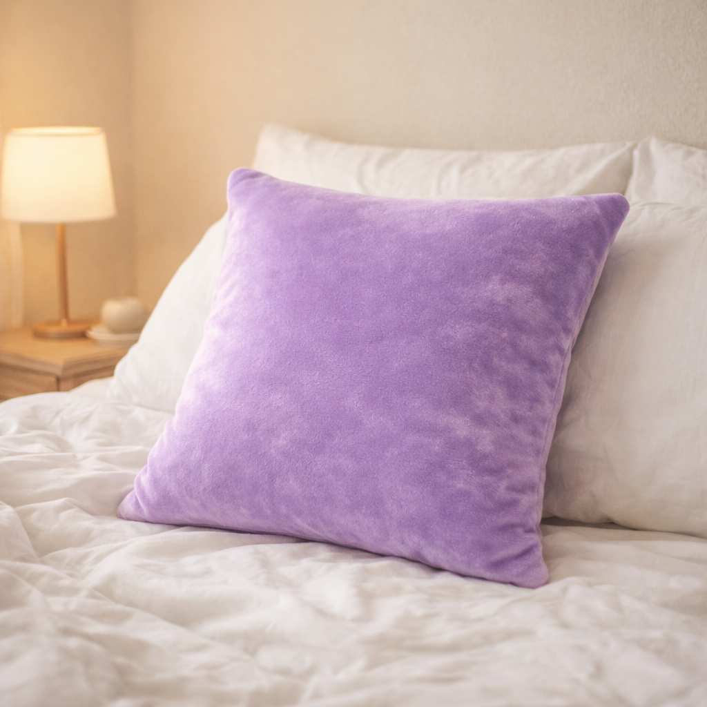 Elegant Lavender Velvet Cushion for Sofa & Living Room Decor