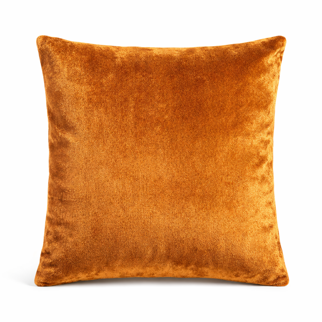 Mustard Velvet Cushion for Sofa & Living Room Decor