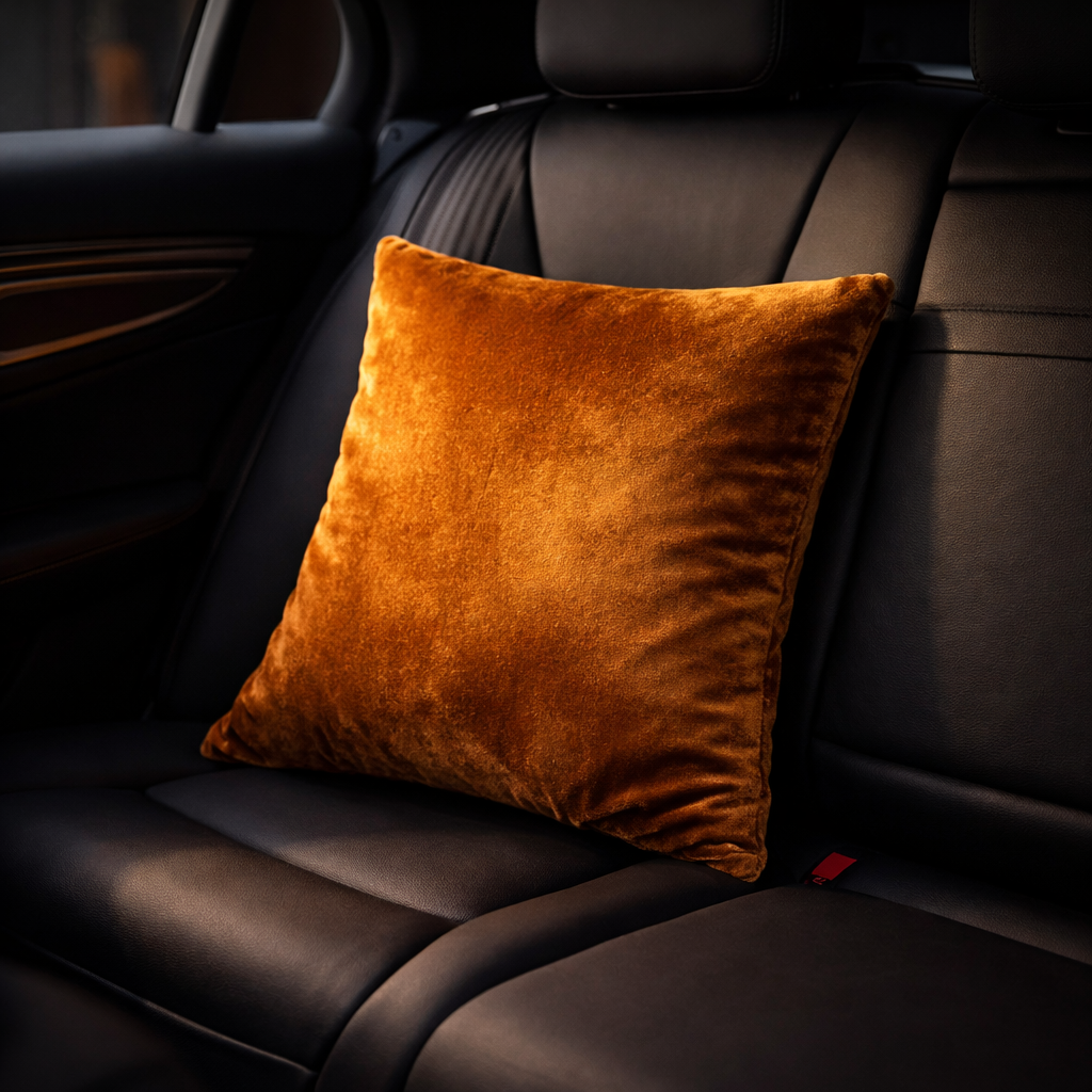 Mustard Velvet Cushion for Sofa & Living Room Decor
