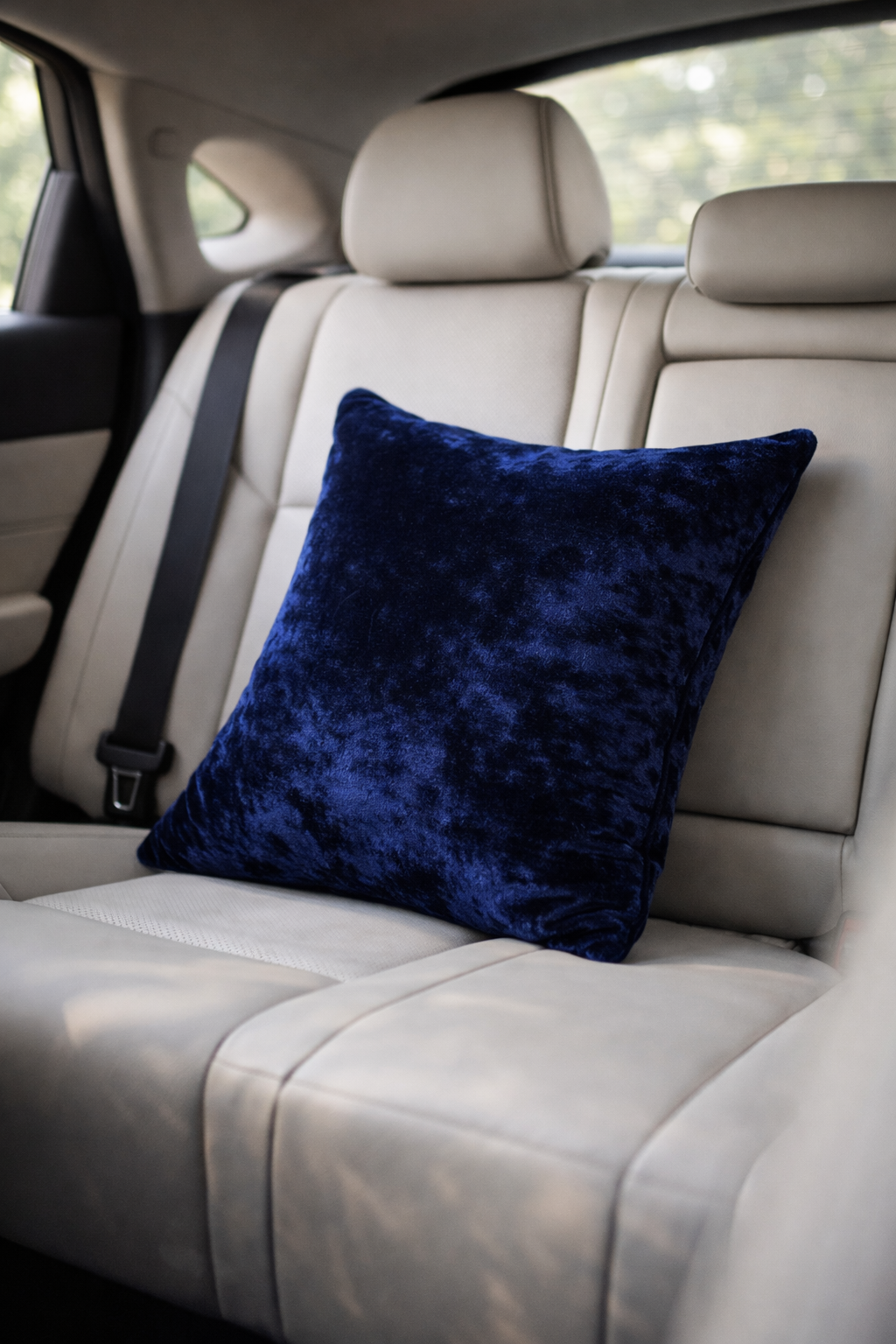 Navy Blue Plain Velvet Cushion for Sofa | Soft Premium Velvet Cushion Home Decor