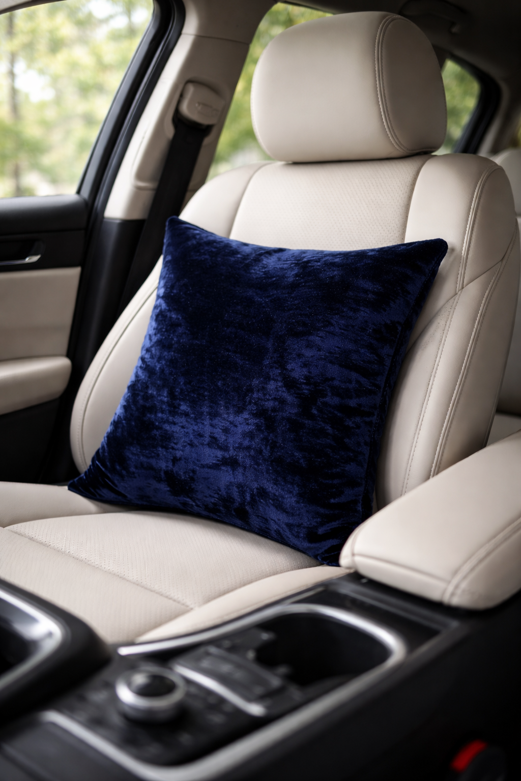 Navy Blue Plain Velvet Cushion for Sofa | Soft Premium Velvet Cushion Home Decor