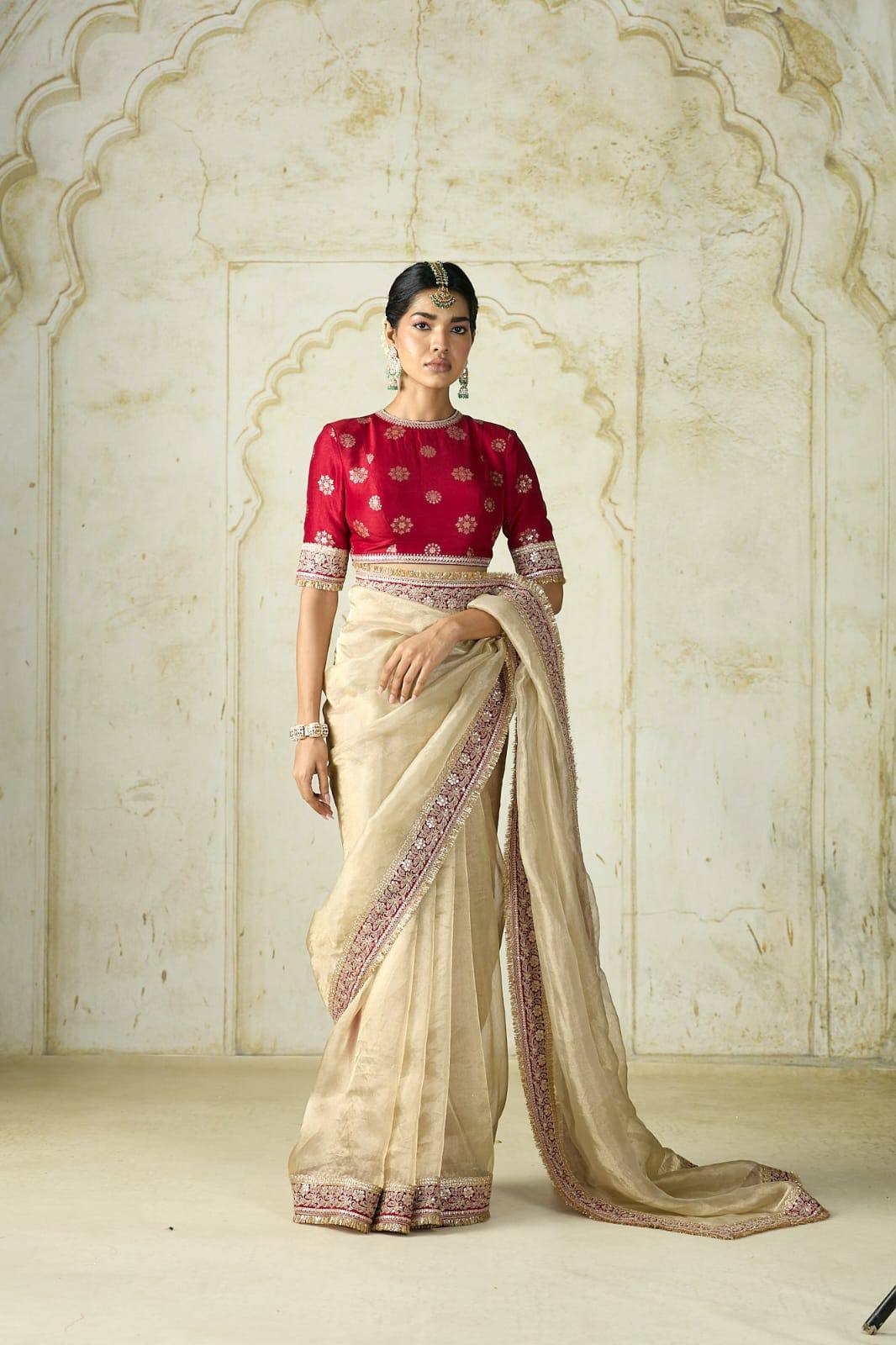 soft twill net saree with sequins cording jari dori embroidery lace border