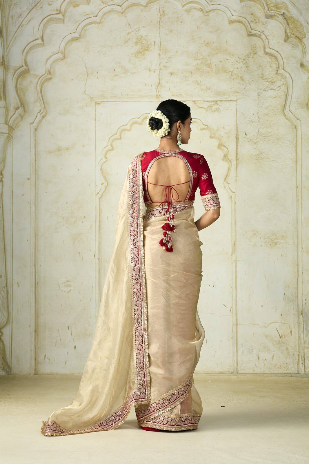 soft twill net saree with sequins cording jari dori embroidery lace border