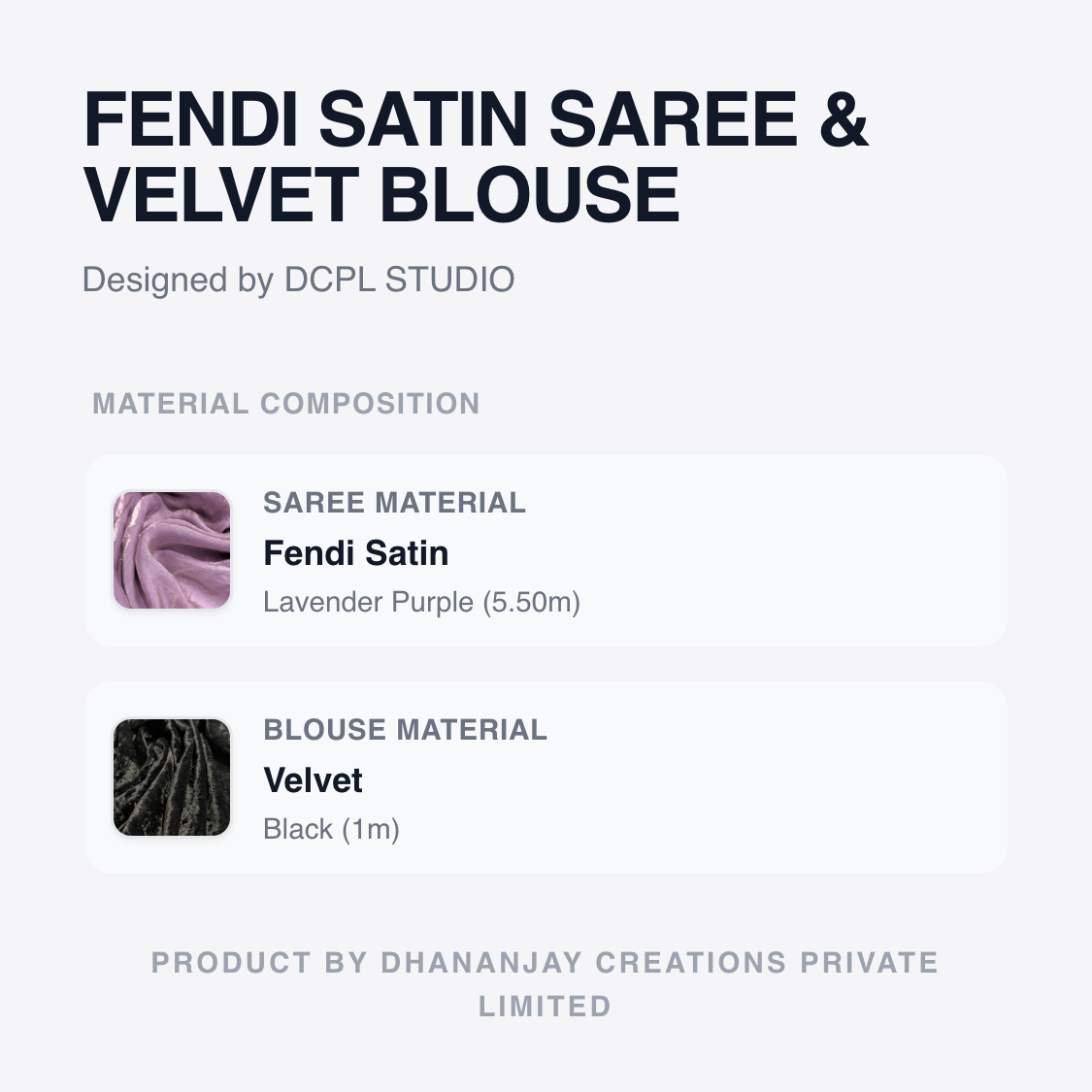 Lavender Purple Fandy Saree with Velvet Blouse | Party & Occasion Wear