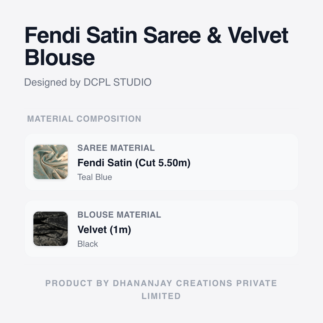 Teal Blue Fandy Saree with Velvet Blouse | Rich Color Saree for Elegant Traditional Look
