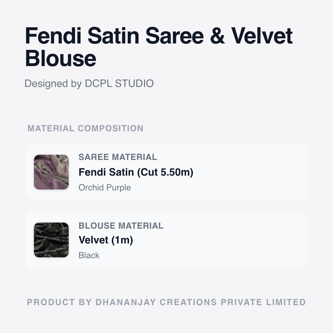 Orchid Purple Fandy Saree with Velvet Blouse | Refined Party Wear Saree with Royal Touch