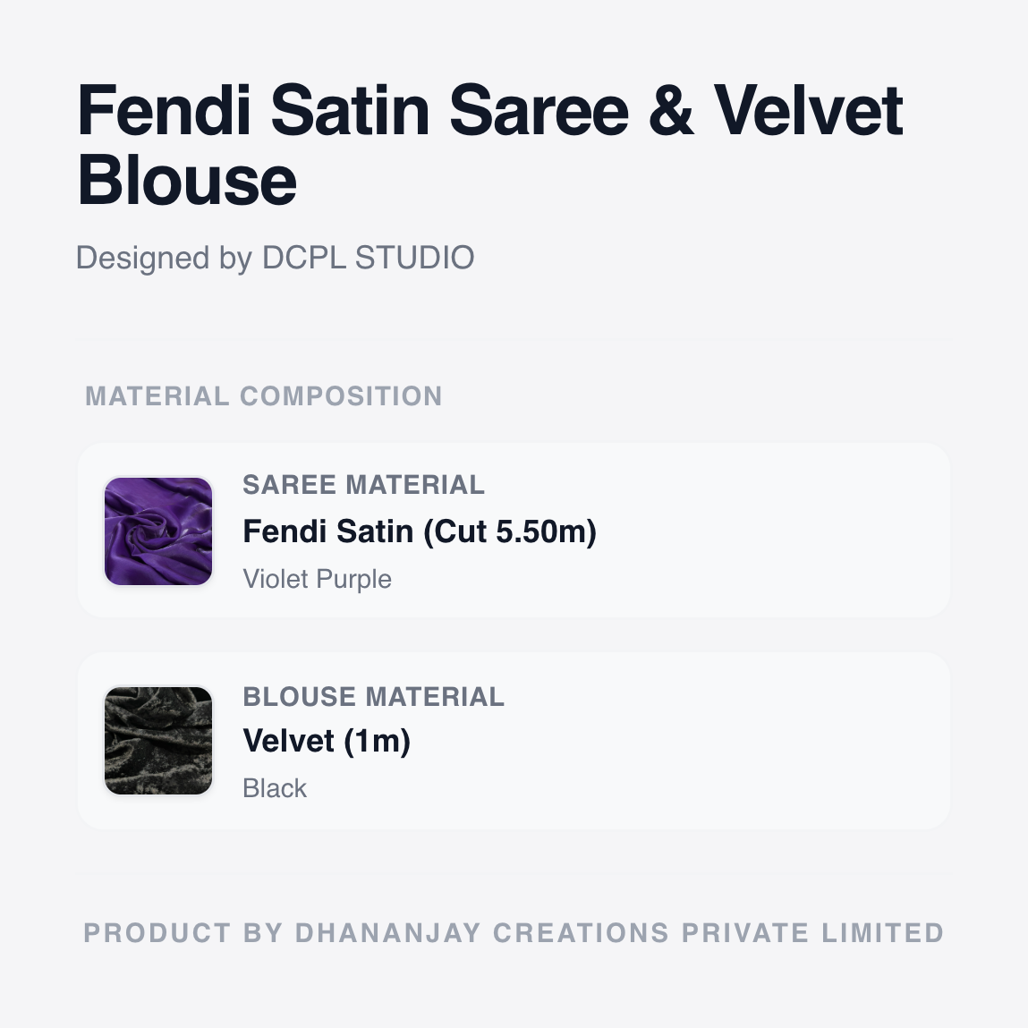 Purple Fandy Saree with Velvet Blouse | Classic Ethnic Saree with Deep Royal Charm