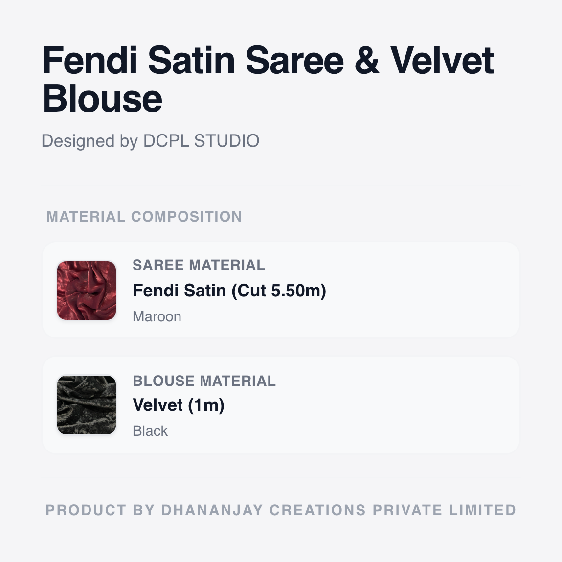 Maroon Fandy Saree with Velvet Blouse | Rich Traditional Saree for Grand Occasions