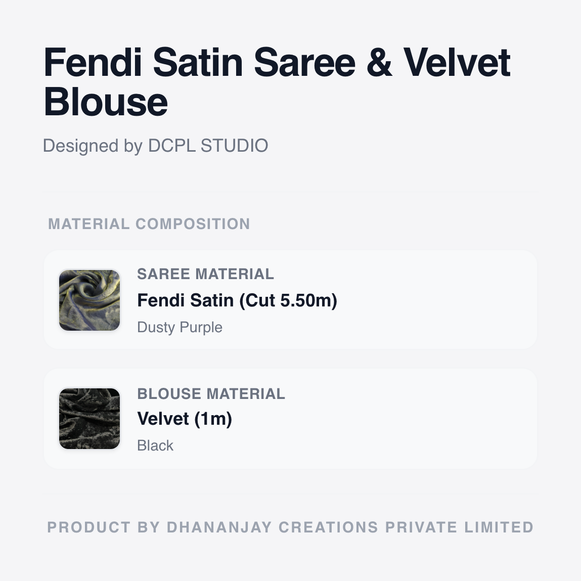 Dusty Purple Fandy Saree with Velvet Blouse | Soft Muted Tone Saree with Elegant Finish