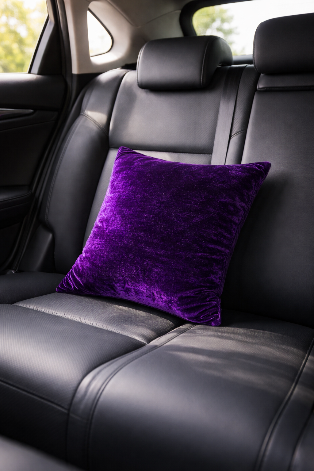 Purple Plain Velvet Cushion for Sofa | Soft Premium Velvet Cushion Home Decor