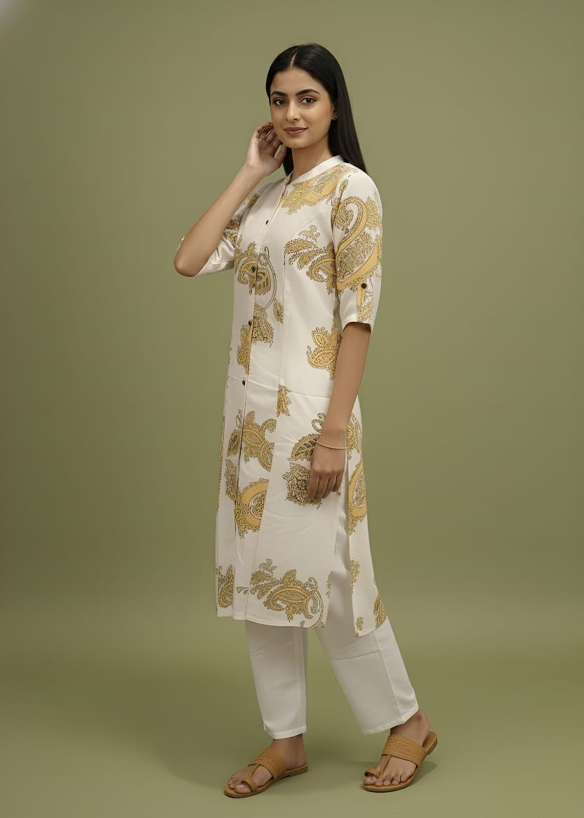 Stylish Polyrayon Digital Print Coord Set for Women