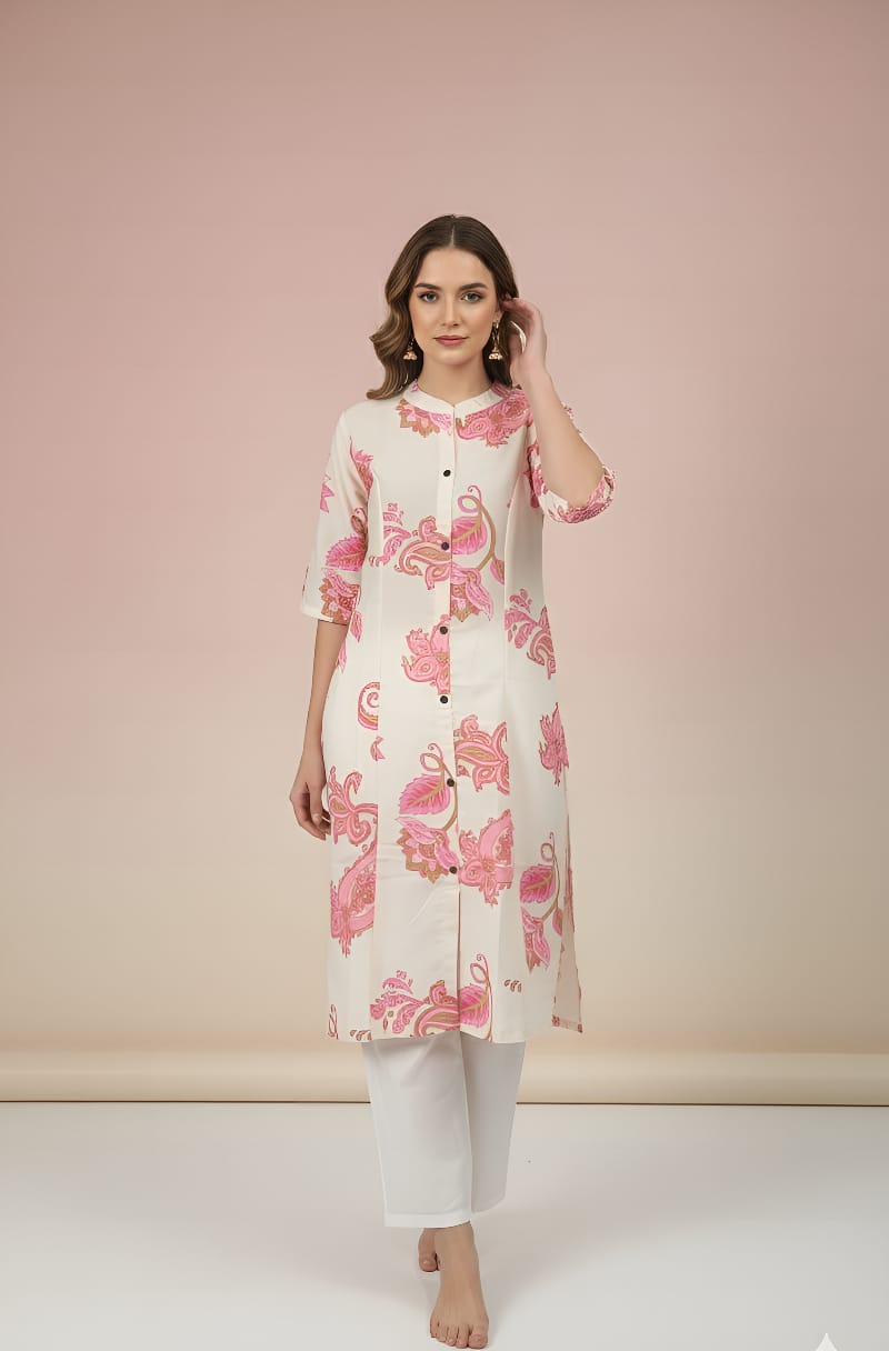 Polyrayon Digital Print Coord Set for Women