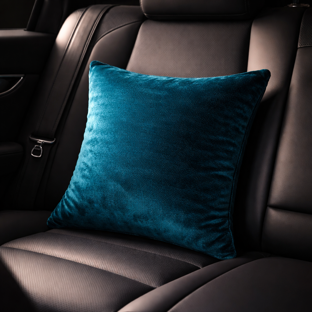 Teal Plain Velvet Cushion for Sofa | Soft Premium Velvet Cushion Home Decor